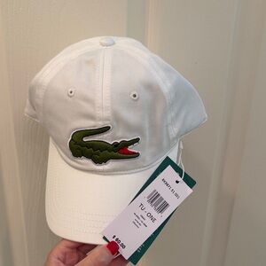 White Cap with Green Logo